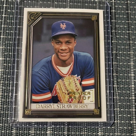SUPER RARE ⚾️ PRINTER PROOF 2021 Topps Gallery Darryl Strawberry MLB Card #161 - Picture 1 of 5